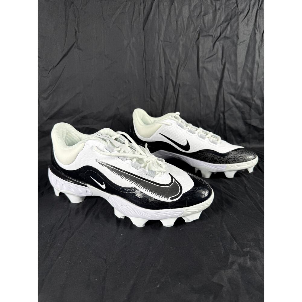 Nike Alpha Huarache Elite 4 Low Baseball Cleats Shoes Men 11.5 React Black White
